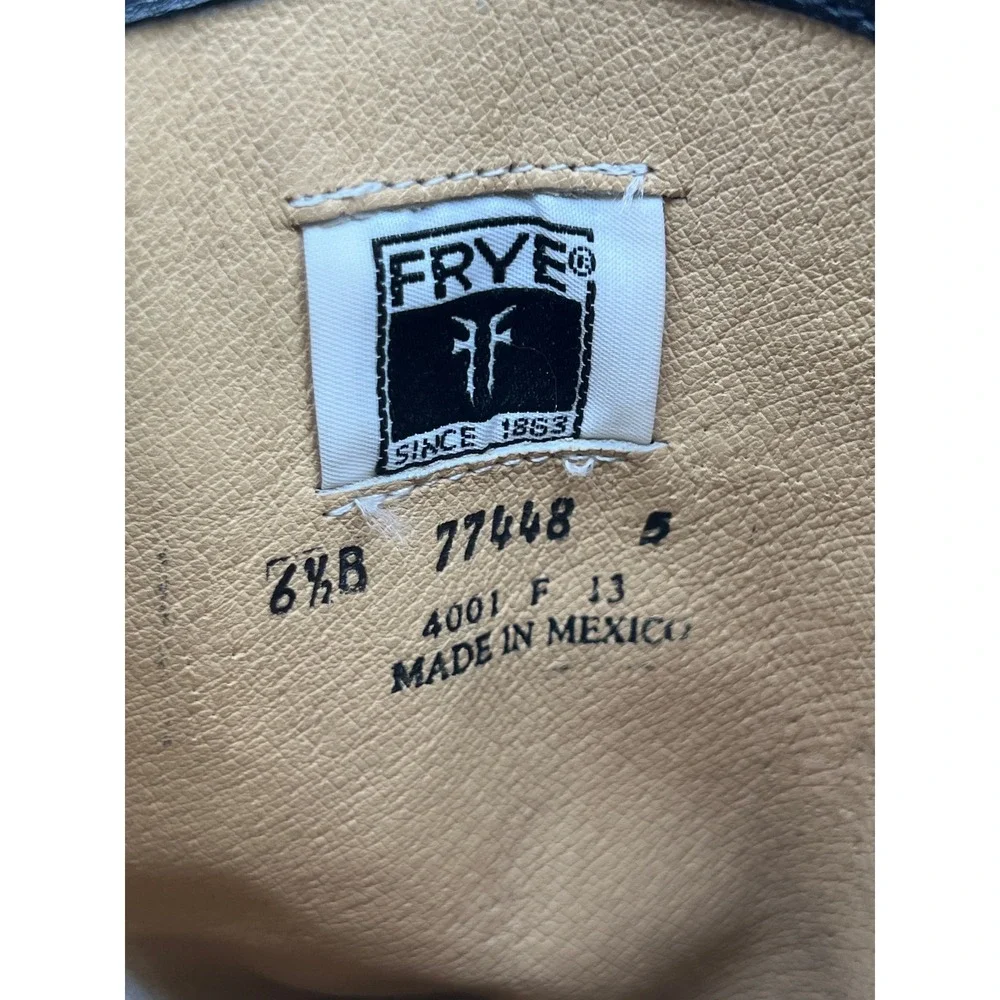 Frye Harness 8R Black Leather Biker Boots 77448 Mens Size 6.5 Western Moto